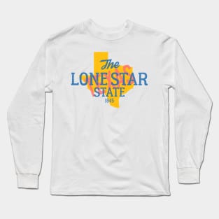 Texas logo. The Lone Star State logo. Long Sleeve T-Shirt